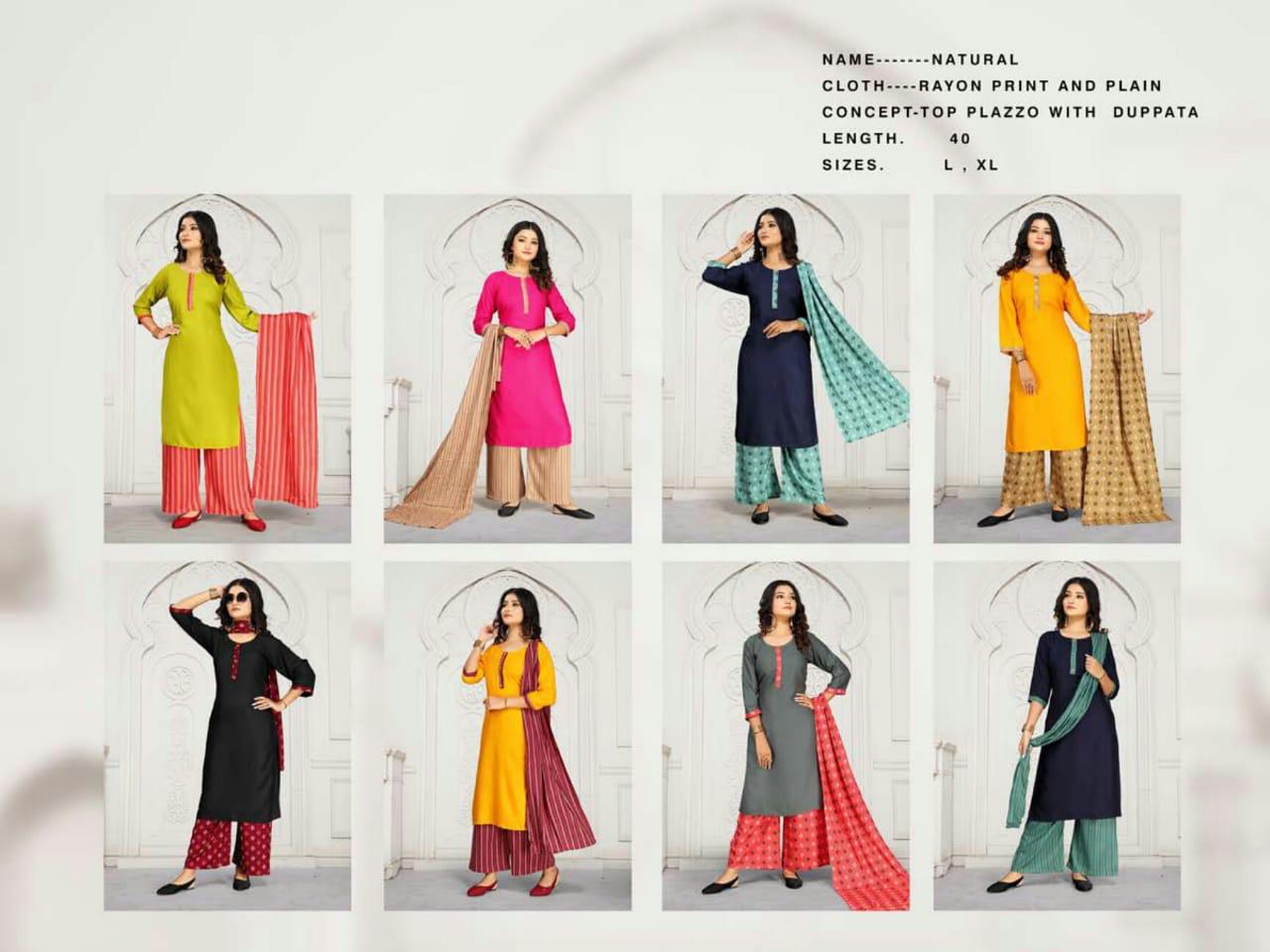 Ft Natural Latest Fancy Rayon Regular Wear Readymade Salwar Suit Collection
